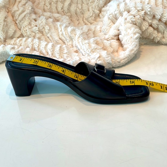 IDEA Ladies Open Toe Mules. Black Sandals. Wider Heel. Size 8. - Picture 7 of 14